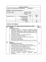 JAVA PROGRAMMING As per Mumbai University Syllabus